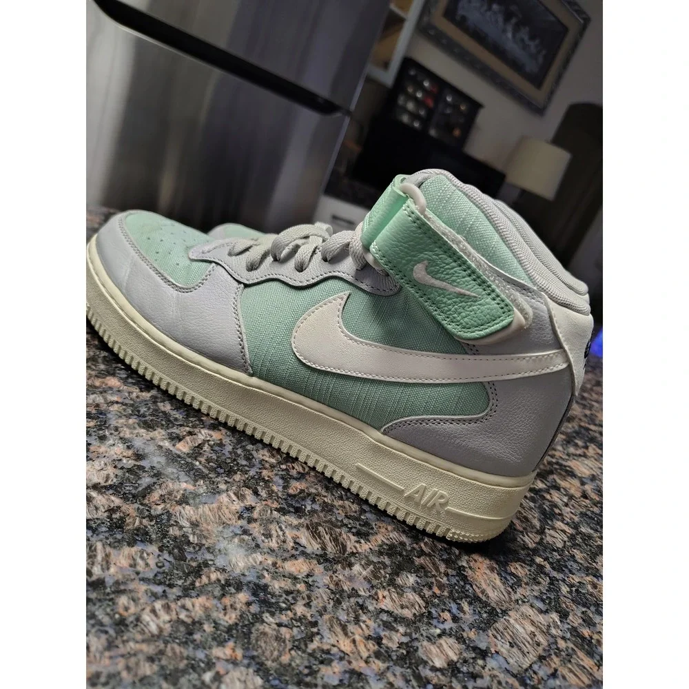 Nike Air Force 1 Mid 07 Certified Fresh Enamel Green Grey DO9460-300 Mens
